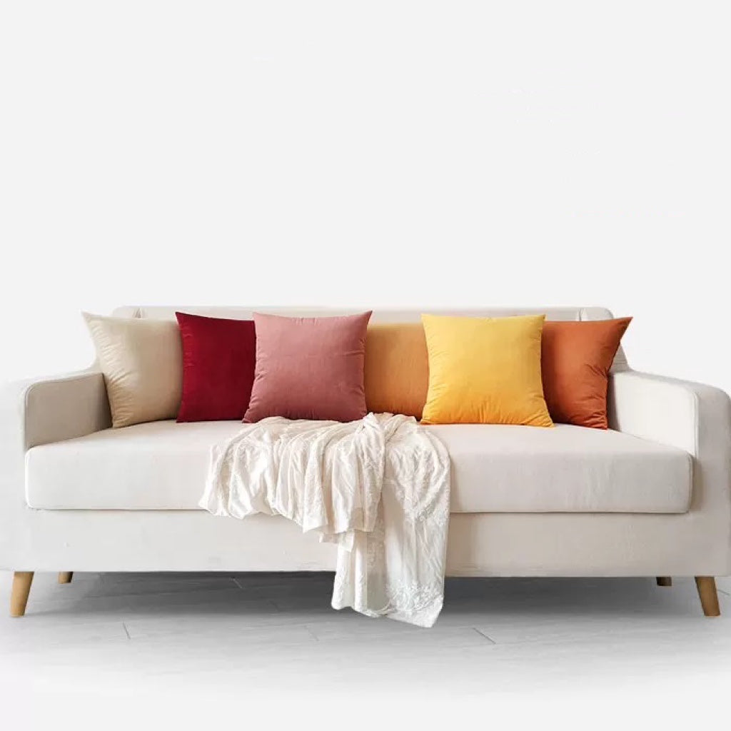 Velvet Throw Square Pillow Cover in Multiple Colors