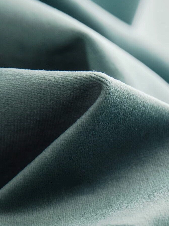 Matte Velvet Curtain | Sea GREEN Curtain | Matte velvet curtain panels | Curtain Panels | Custom Curtains