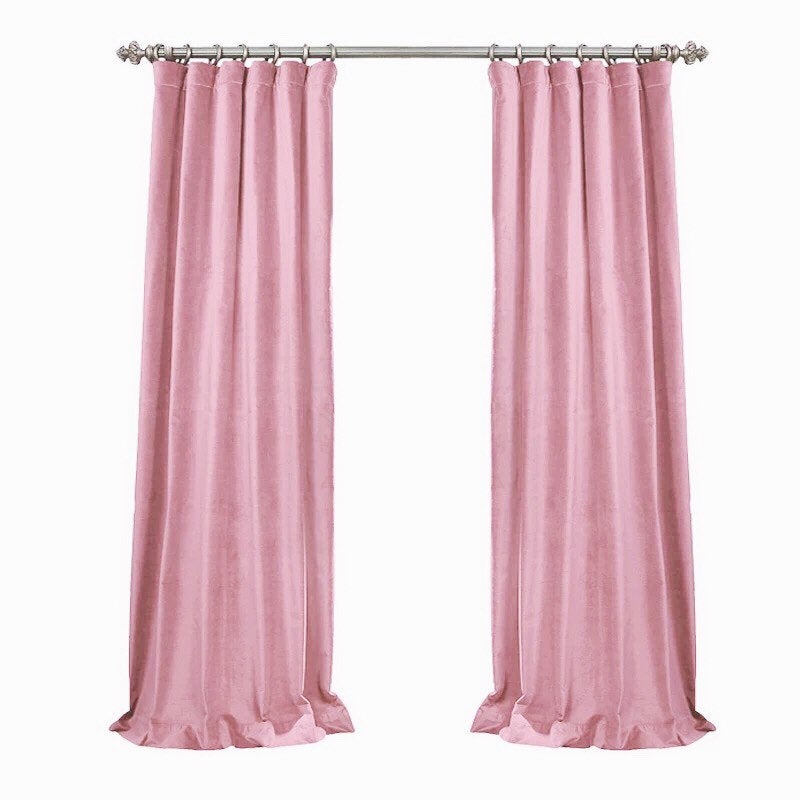 Matte Velvet Curtain | Blush Pink Curtain | Matte velvet curtain panels | Curtain Panels | Custom Curtains