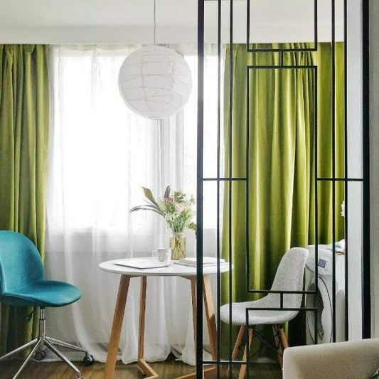 Matte Velvet Curtain | Matcha GREEN Curtain | Matte velvet curtain panels | Curtain Panels | Custom Curtains