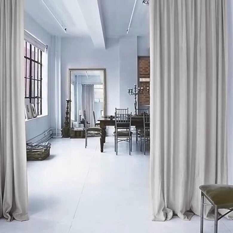 Matte Velvet Curtain | Mist WHITE Curtain | Matte velvet curtain panels | Curtain Panels | Custom Curtains