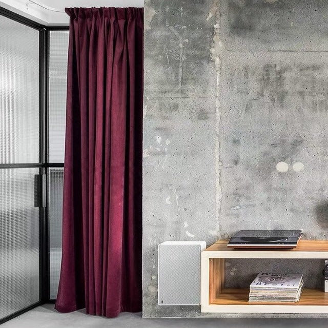 Matte Velvet Curtain | Burgundy Red Curtain | Matte velvet curtain panels | Curtain Panels | Custom Curtains