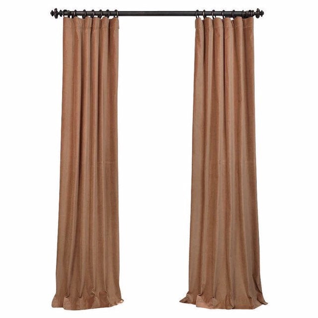 Matte Velvet Curtain | ROSE GOLD Curtain | Matte velvet curtain panels | Curtain Panels | Custom Curtains