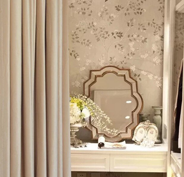 Matte Velvet Curtain | Champagne WHITE Curtain | Matte velvet curtain panels | Curtain Panels | Custom Curtains