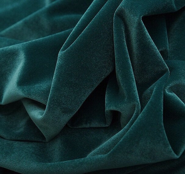 Matte Velvet Curtain | Peacock GREEN Curtain | Matte velvet curtain panels | Curtain Panels | Custom Curtains