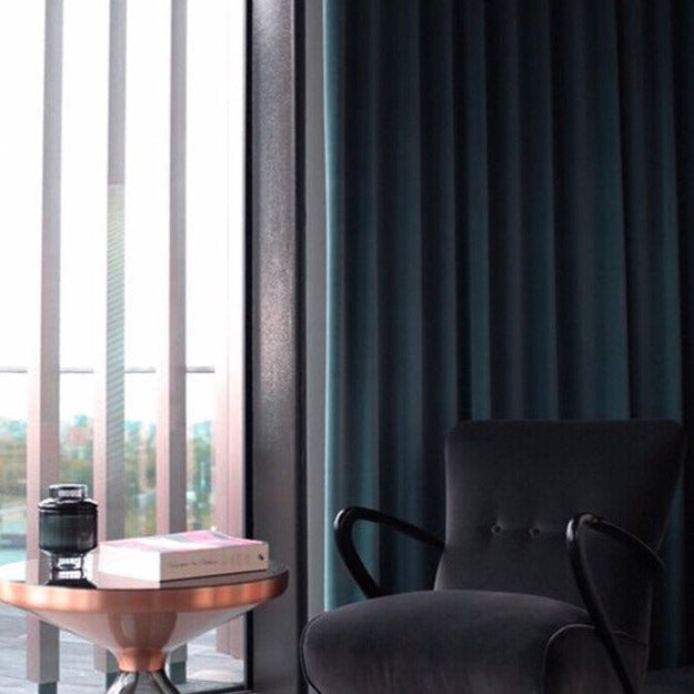 Matte Velvet Curtain | Dark Teal BLUE Curtain | Matte velvet curtain panels | Curtain Panels | Custom Curtains