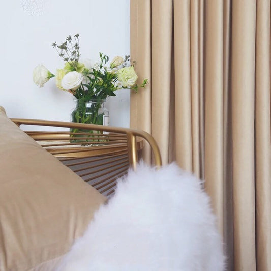 Matte Velvet Curtain | Champagne WHITE Curtain | Matte velvet curtain panels | Curtain Panels | Custom Curtains