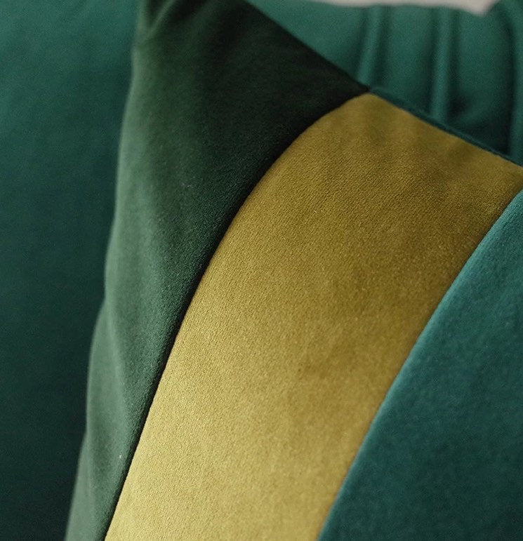 Vintage pillow covers | 19" Square Pine Green | Gold Green | Vintage Green Cushion Cover