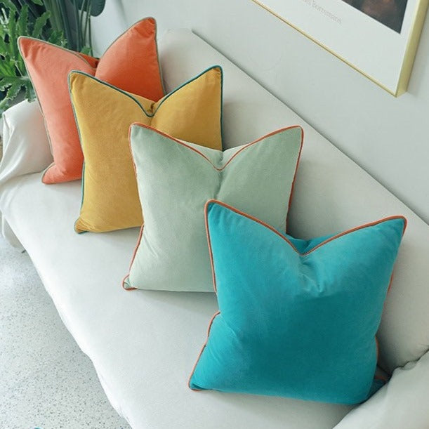 Velvet Pillow Covers , Throw Pillow Cover , Vintage Pillow Covers , Square Velvet Pillow Cover