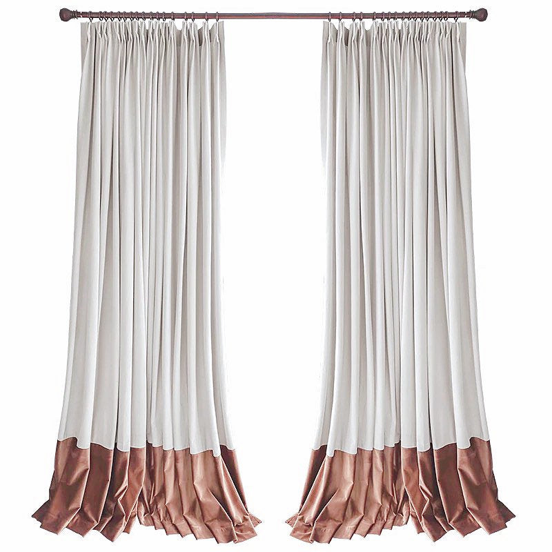 Matte Velvet Curtain | WHITE & ROSE Curtain | Matte velvet curtain panels | Curtain Panels | Custom Curtains