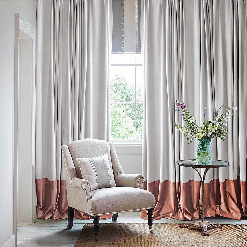 Matte Velvet Curtain | WHITE & ROSE Curtain | Matte velvet curtain panels | Curtain Panels | Custom Curtains