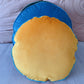 Honey Yellow Velvet Cushion Cover, Round Throw Pillow Couch Cushion