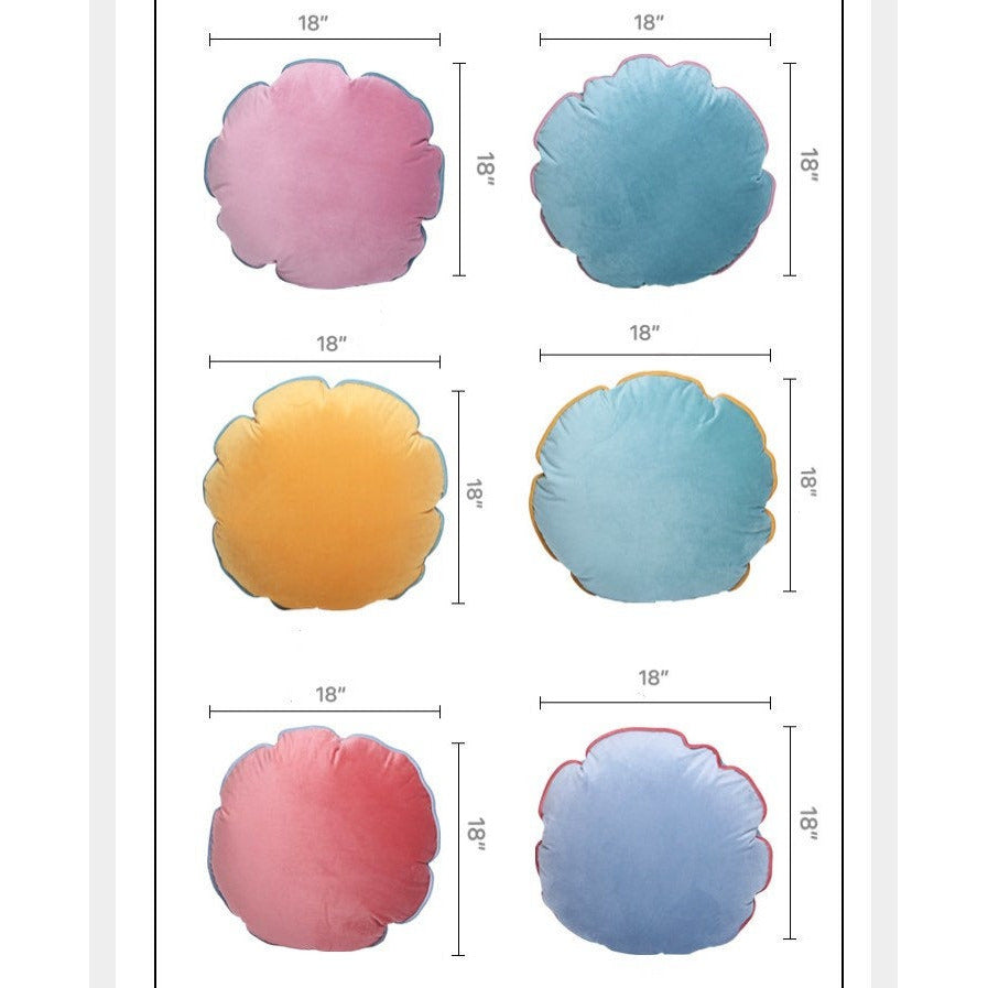 18" Baby Blue Velvet Round Cushion Cover