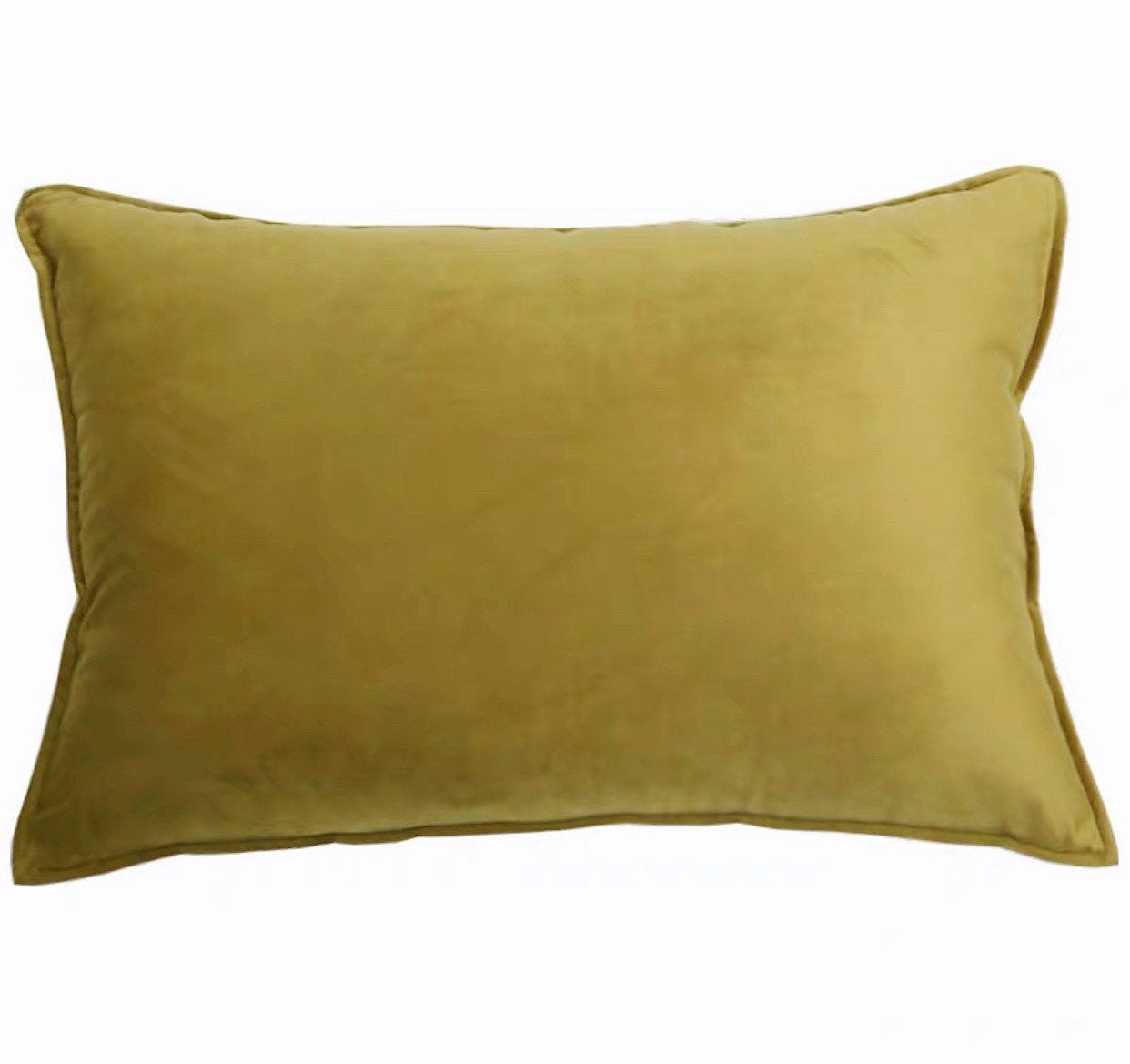 Gold Velvet Lumbar Cushion, Luxury Scatter Cushion Cover, Gold Green Velvet 14X20 Lumbar Pillow Cover