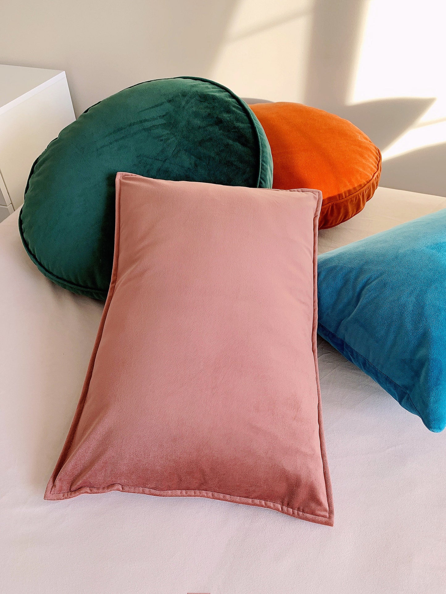 Dusty Rose Pink Cushion Cover, Dusty Rose Velvet Lumbar Throw Pillow