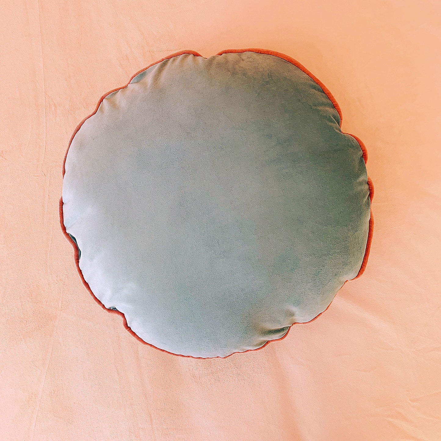 18" Baby Blue Velvet Round Cushion Cover