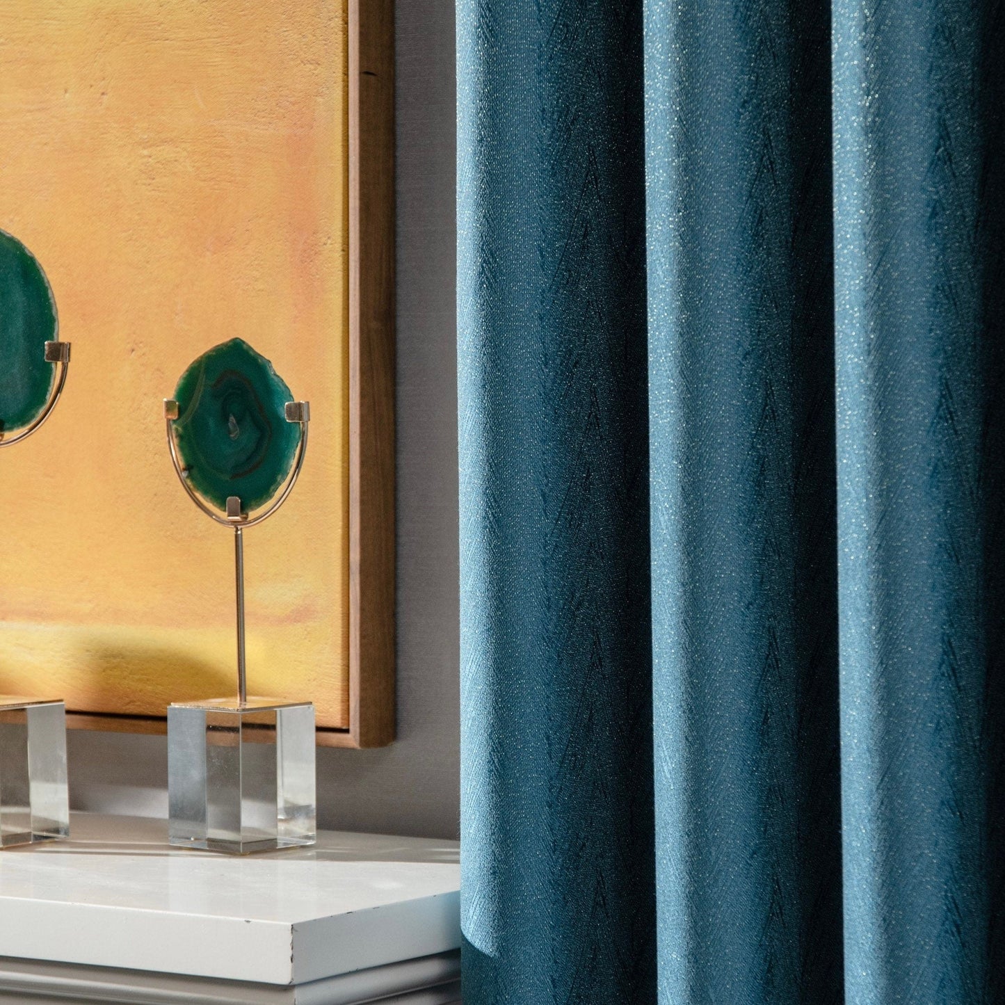 Velvet Curtain | Pacific / Teal Blue Blackout Curtain | velvet curtain panels | Curtain Panels | Custom Curtains