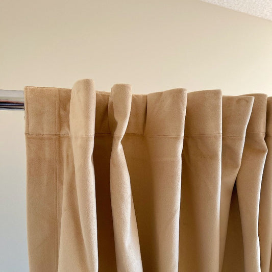 Velvet Curtain | Champagne White Blackout Curtain | velvet curtain panels | Curtain Panels | Custom Curtains