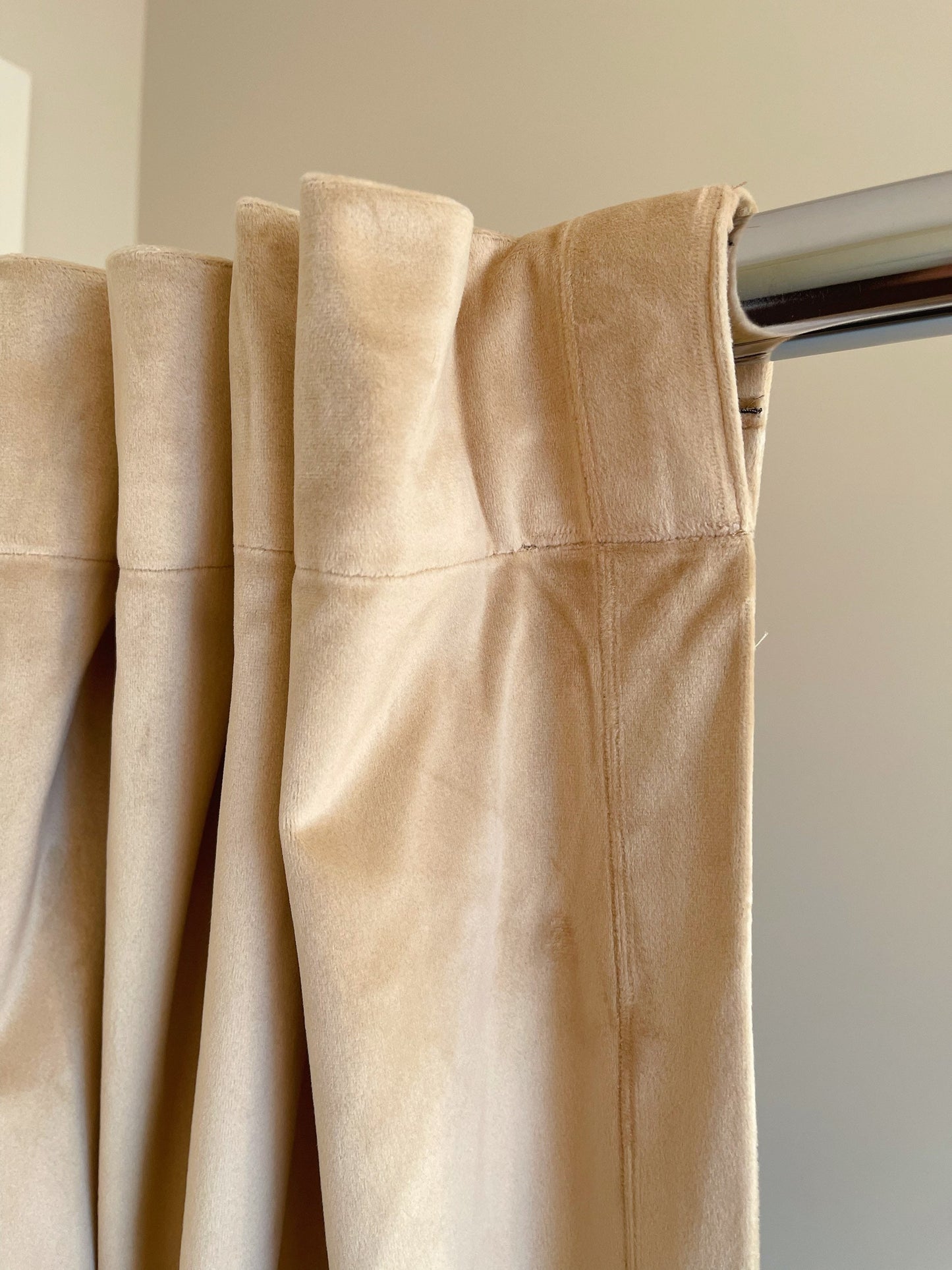 Velvet Curtain | Champagne White Blackout Curtain | velvet curtain panels | Curtain Panels | Custom Curtains