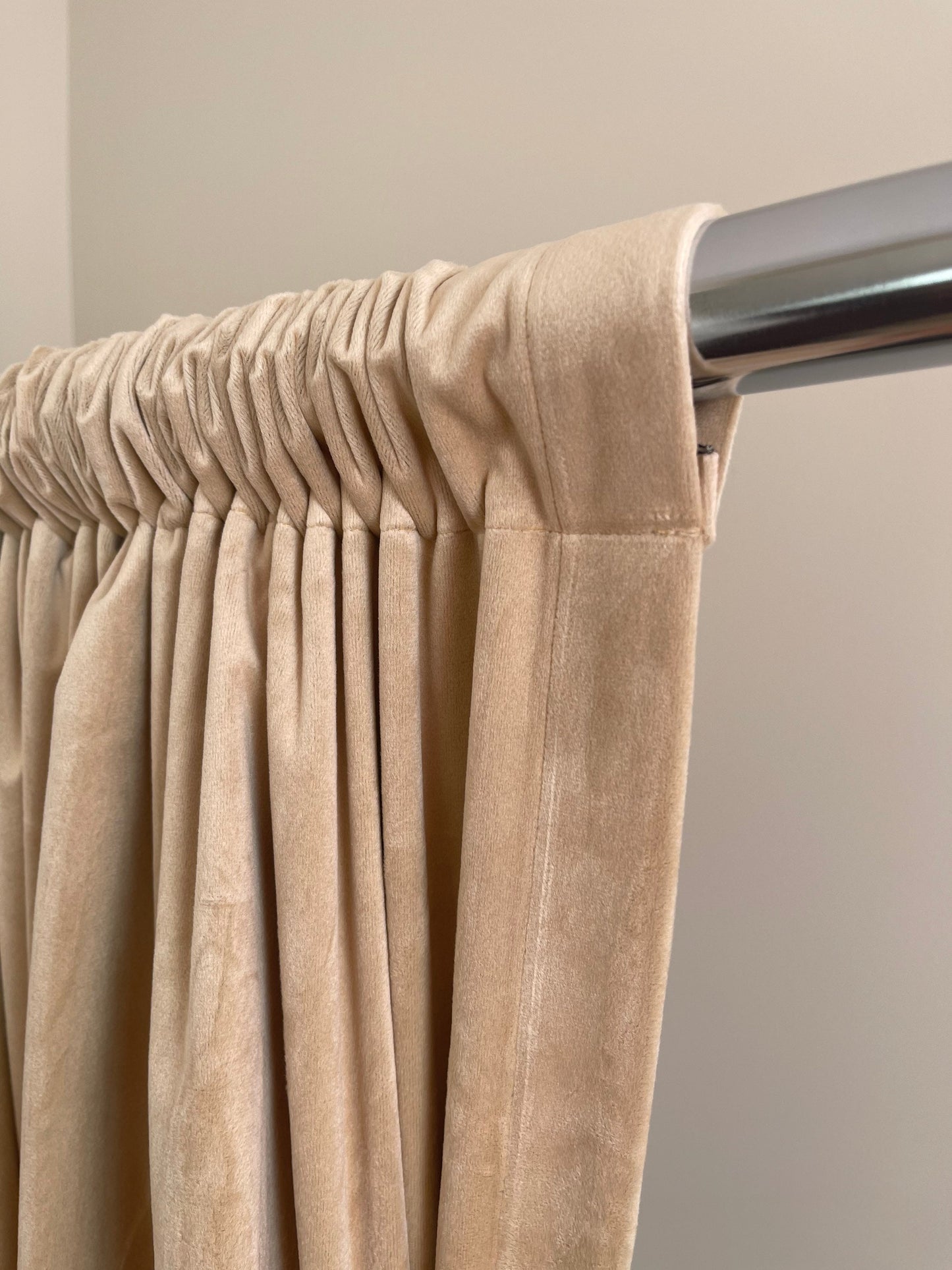 Velvet Curtain | Champagne White Matt Blackout Curtain | velvet curtain panels | Curtain Panels | Custom Curtains