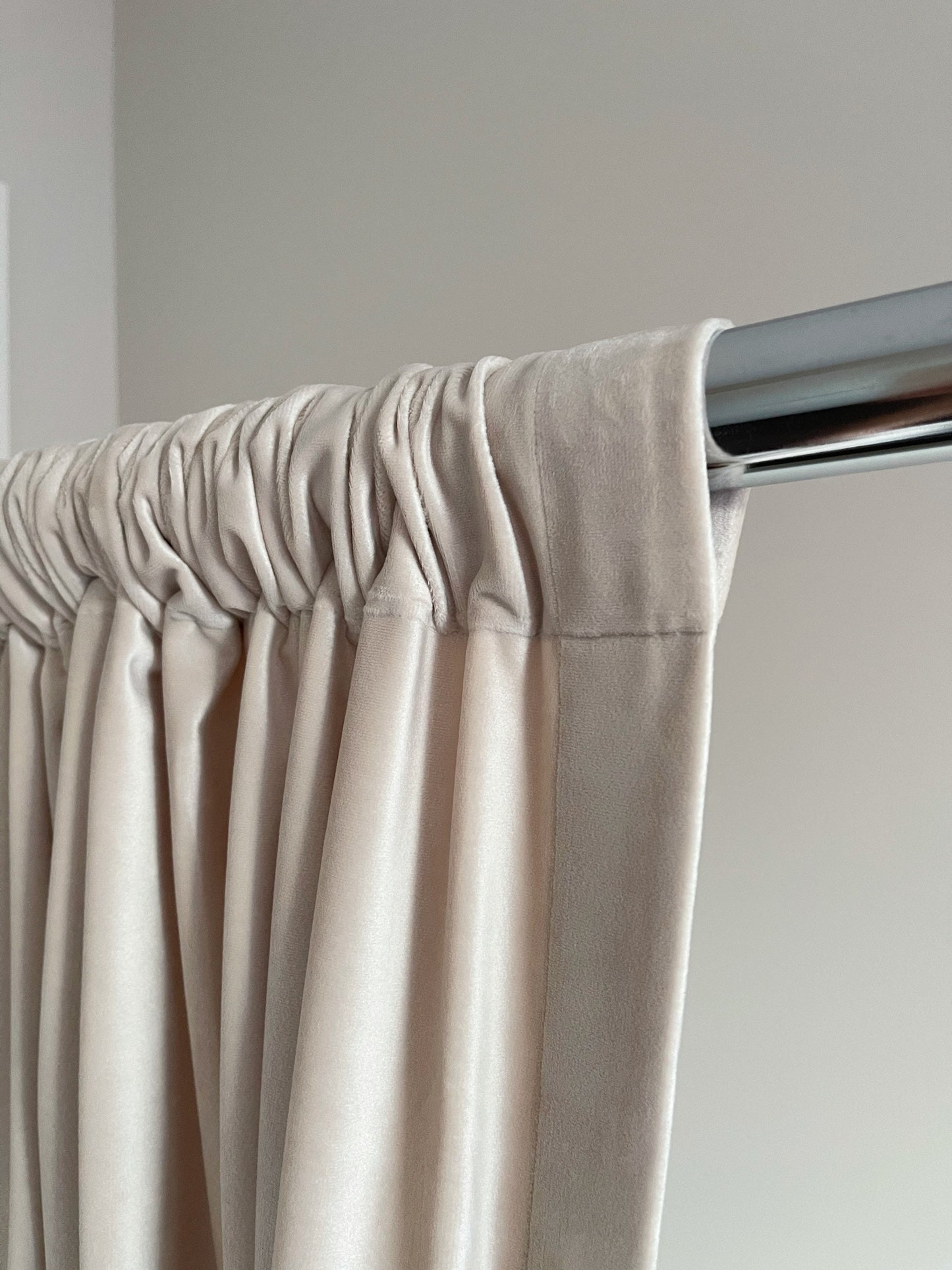 Velvet Curtain | Rice Colour Blackout Curtain | velvet curtain panels | Curtain Panels | Custom Curtains