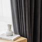 Dark Grey Curtain Panel, Embossed Blackout Chenille Curtain Panel Living Room Decor