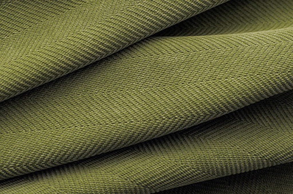 Olive Green Embossed Blackout Chenille Curtain Panel for Living Room