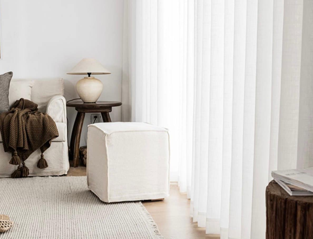 Sheer linen curtains, Rod Pocket White Curtain Panels, Lightweight Window Curtains, Window drapes, Linen Window Treatments