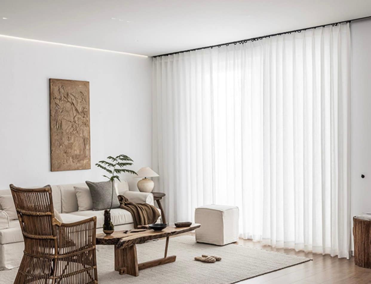 Sheer linen curtains, Rod Pocket White Curtain Panels, Lightweight Window Curtains, Window drapes, Linen Window Treatments