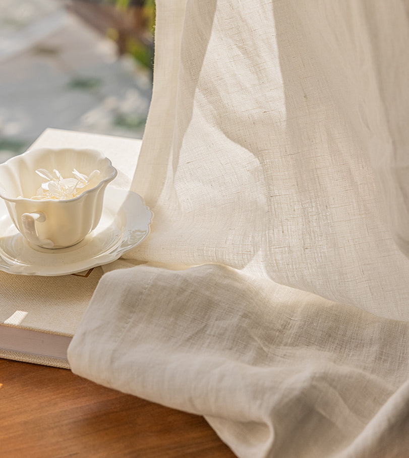 Natural European Flax Linen Custom Curtain
