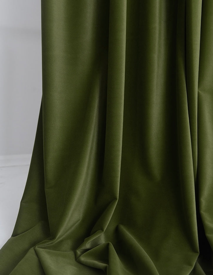 Matte Velvet Curtain | Olive GREEN Curtain | Matte velvet curtain panels | Curtain Panels | Custom Curtains