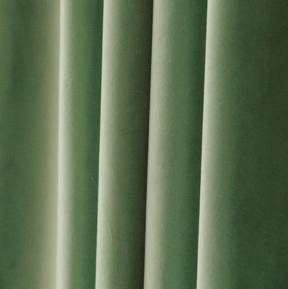 Matte Velvet Curtain | Leaf GREEN Curtain | Matte velvet curtain panels | Curtain Panels | Custom Curtains