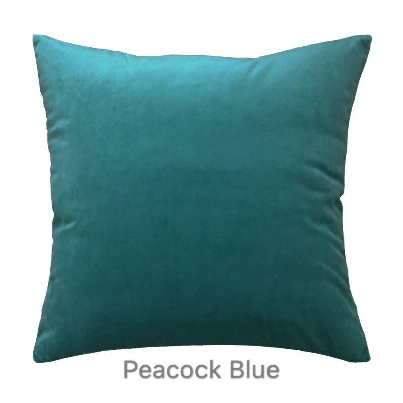 Vintage Square Pillow Cover Peacock Blue / Forest Green / Emerald Gree -  Pattern Homes