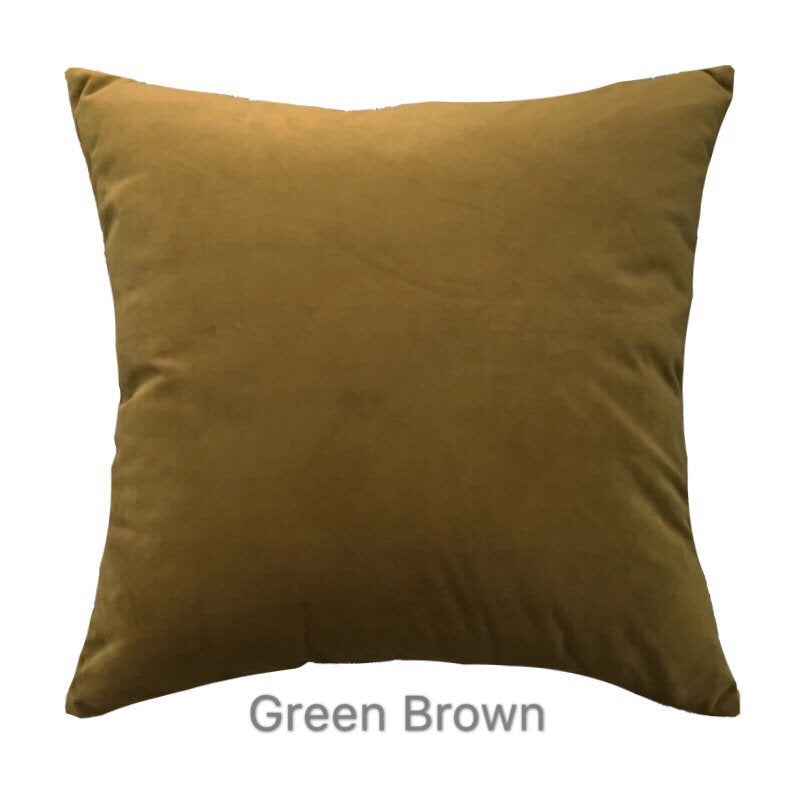 Velvet Pillow Cover | Green Brown | Mahogany | Purple Pillow Cover | Vintage Cushion Cover