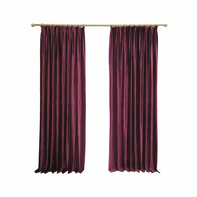 Matte Velvet Curtain | Burgundy Red Curtain | Matte velvet curtain panels | Curtain Panels | Custom Curtains