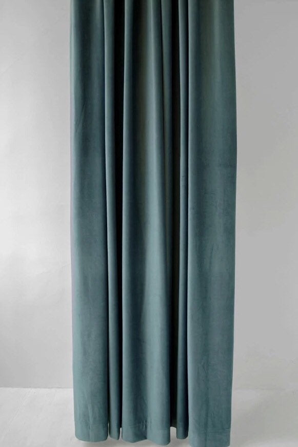 Matte Velvet Curtain | Sea GREEN Curtain | Matte velvet curtain panels | Curtain Panels | Custom Curtains