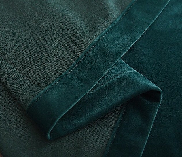 Matte Velvet Curtain | Peacock GREEN Curtain | Matte velvet curtain panels | Curtain Panels | Custom Curtains