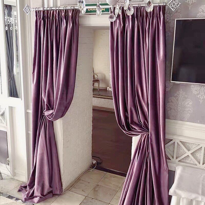 Matte Velvet Curtain | PURPLE Curtain | Matte velvet curtain panels | Curtain Panels | Custom Curtains