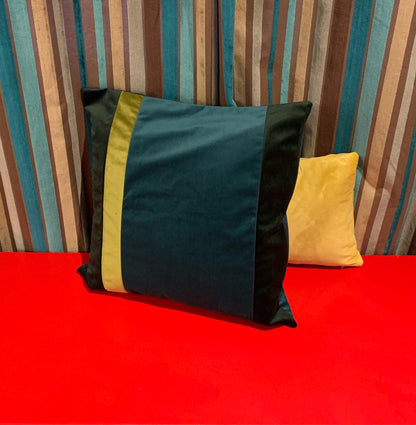 Vintage pillow covers | 19" Square Pine Green | Gold Green | Vintage Green Cushion Cover
