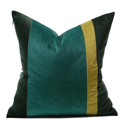 Vintage pillow covers | 19" Square Pine Green | Gold Green | Vintage Green Cushion Cover