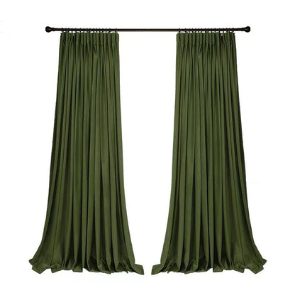 Matte Velvet Curtain | Olive GREEN Curtain | Matte velvet curtain panels | Curtain Panels | Custom Curtains