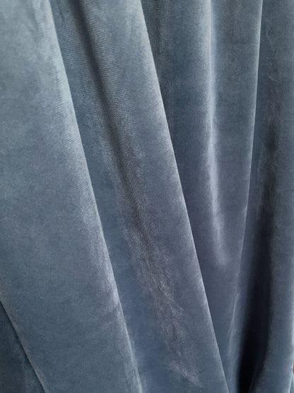 Velvet Curtain | BLUE GREY Blackout Curtain | velvet curtain panels | Curtain Panels | Custom Curtains