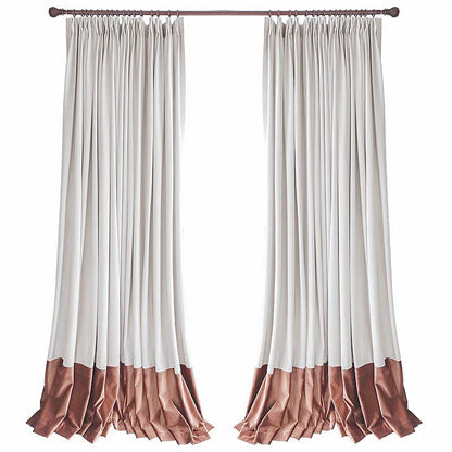 Matte Velvet Curtain | WHITE & ROSE Curtain | Matte velvet curtain panels | Curtain Panels | Custom Curtains