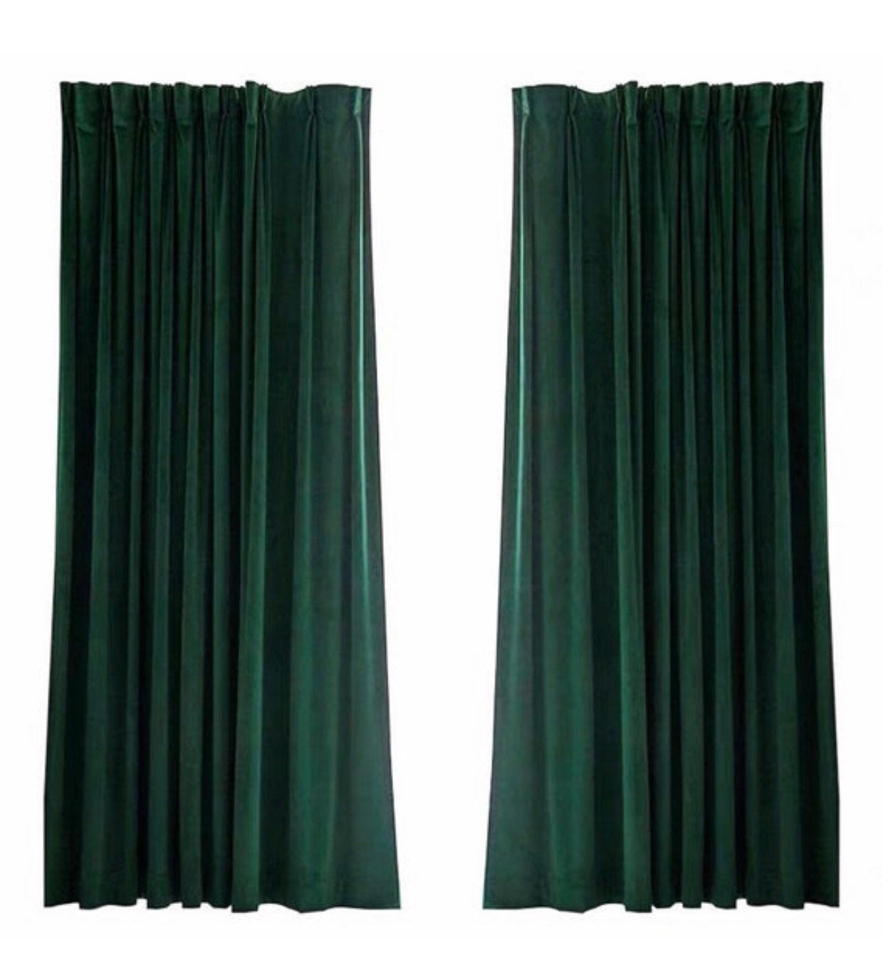 Matte Velvet Curtain | Emerald GREEN Curtain | Matte velvet curtain panels | Curtain Panels | Custom Curtains