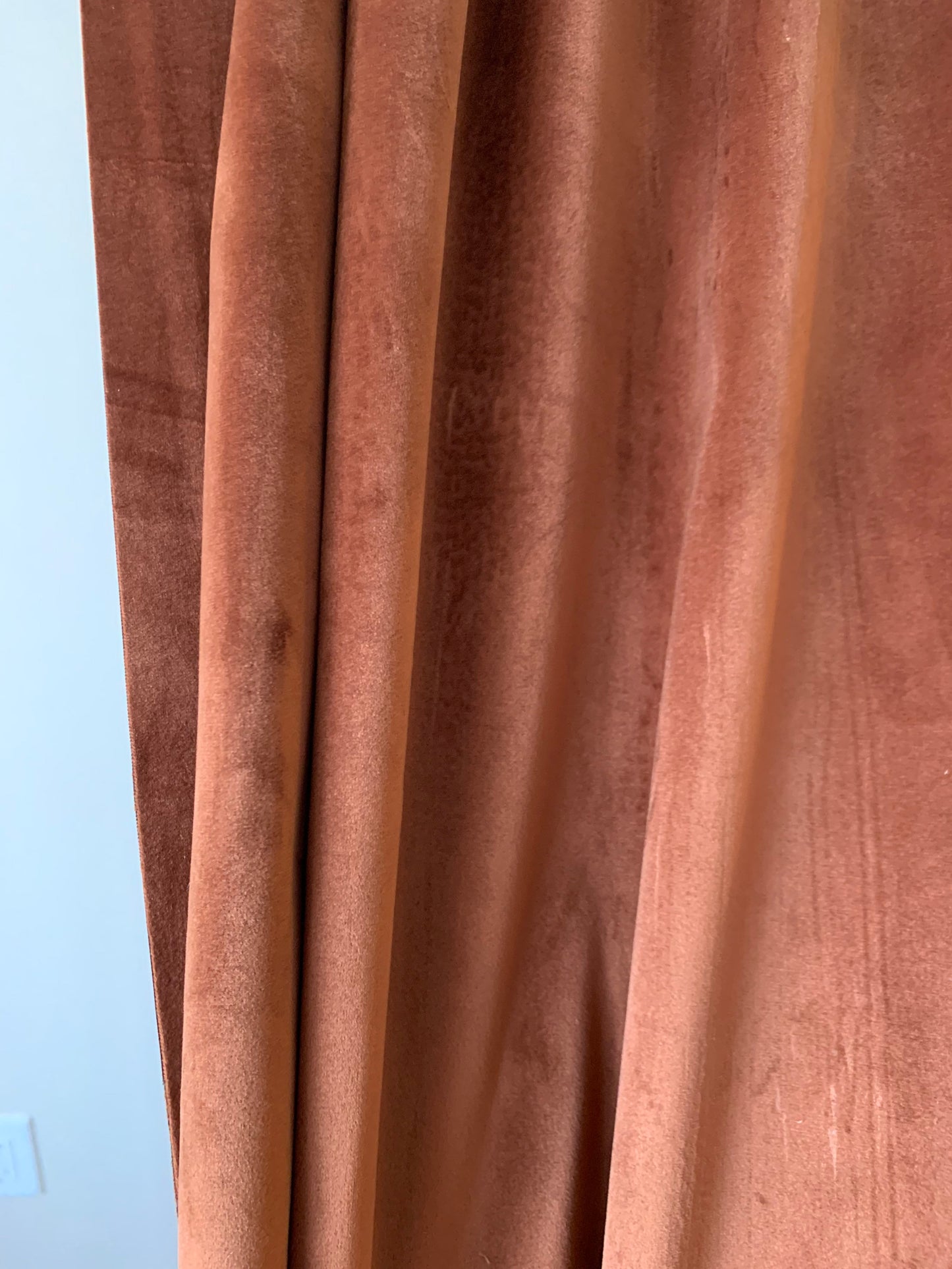 Matte Velvet Curtain | Chestnut BROWN Curtain | Matte velvet curtain panels | Curtain Panels | Custom Curtains