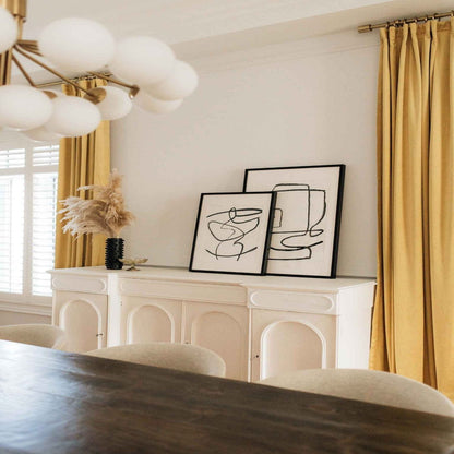 Matte Velvet Curtain | Canary YELLOW Curtain | Matte velvet curtain panels | Curtain Panels | Custom Curtains