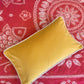 Velvet Pillow Covers | 12" X 20" Throw Pillow Cover | Yellow & Grey Blue | Vintage Pillow Covers | Lumbar Cushion Cover