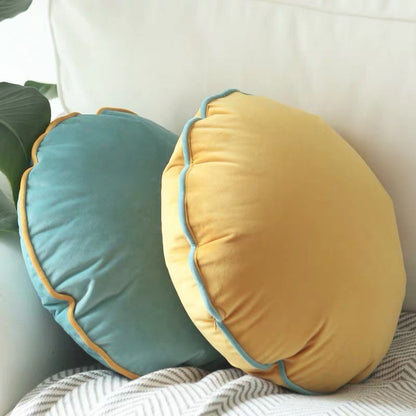 Mint Blue Luxury Velvet Cushion Cover, Vintage Style Living Room Decor
