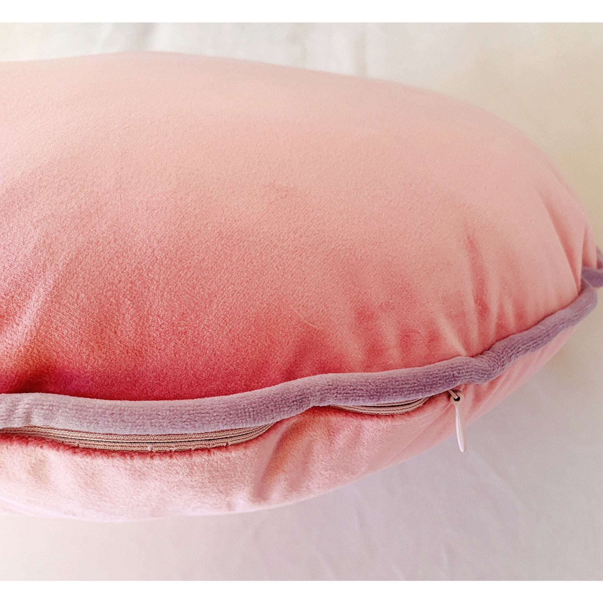 Baby Pink Boho Throw Pillow, Decorative Pillow Cover