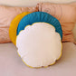 White Velvet Luxury Round Cushion Cover, Scatter Pillow Couch Cushion
